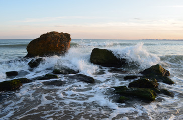 Fototapeta na wymiar Stones in the sea