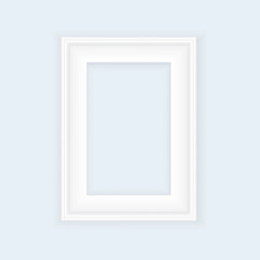 Realistic picture frame isolated on white background. Perfect for your presentations. Vector illustration