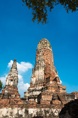 Ayutthaya, Thailand - Apr 10 2018: WAT PHRA RAM in Ayutthaya, Thailand. It is part of the World Heritage Site - Historic City of Ayutthaya.