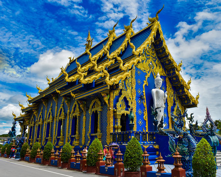 blue temple in thailand