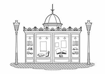 Drawing newsstand