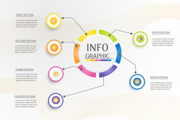 Fototapeta na wymiar Design Circle Business template infographic chart element with place date for presentations,Vector EPS10.