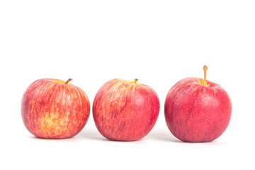 red apples isolated on white background