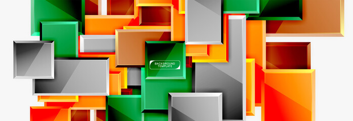 Minimal square banner abstract background