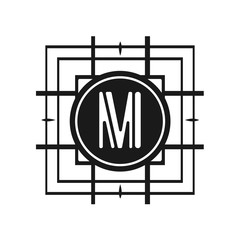 Art Deco Modern monogram