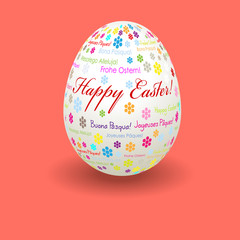 Happy Easter egg postcard