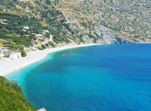 scenery of Korasida beach Euboea Greece