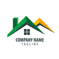 Building Home. Real Estate Design Logo - Vector