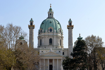 Karlskirche (Rektoratskirche St. Karl Borromaus), Vienna, Austria