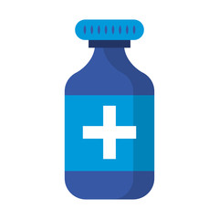 Medicine bottle symbol isolated