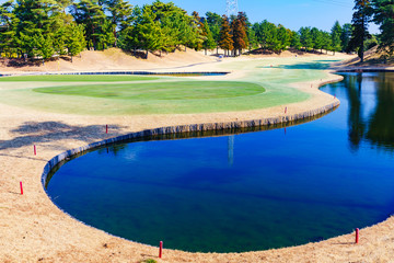 landscape of japanese golf course in chiba