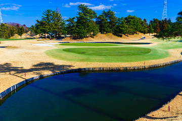 landscape of japanese golf course in chiba