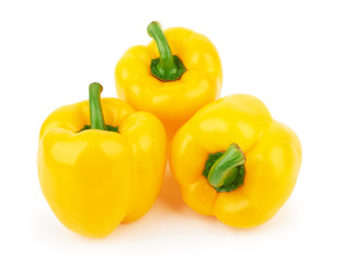 sweet peppers on white