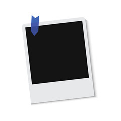 Squares frame template with shadows on white background - Vector