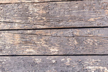 Old dirty cracked painted wooden background texture close-up