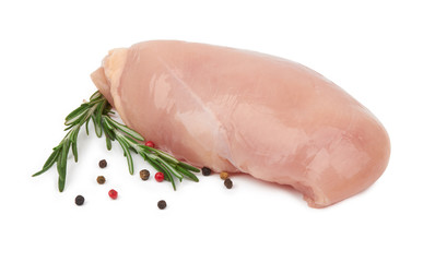 Raw chicken fillets