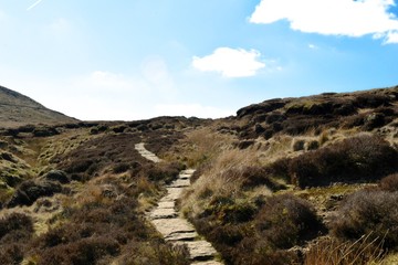 Path leading to Kinder Scout from Snake Pass