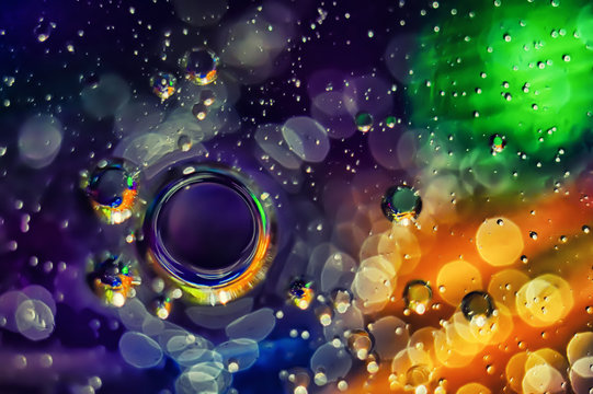 Abstract Background From Multicolored Circles. Macrophoto. Background . Space Background.