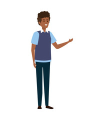 young black man avatar character