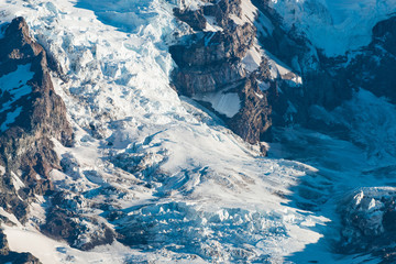 Nisqually Glacier at Mount Rainier, Mount Rainier Park, Washington State, USA