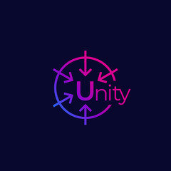 Unity vector logo design