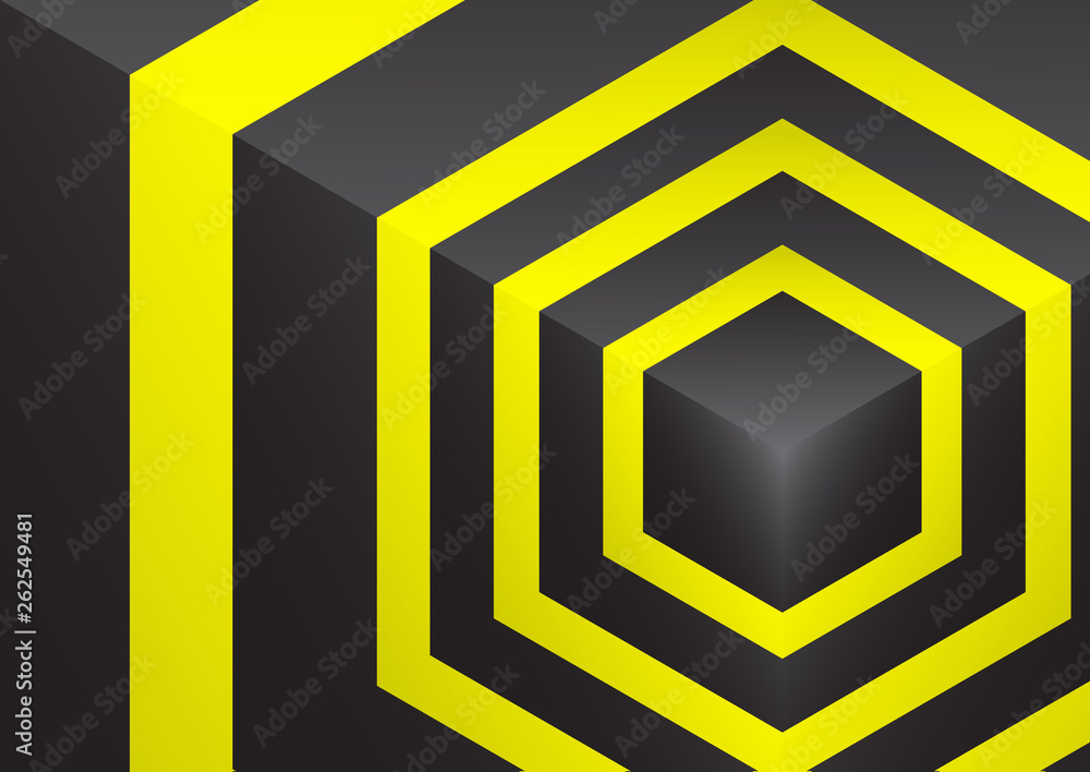 Aufkleber abstract background isometric shape of hexagons and cubes.