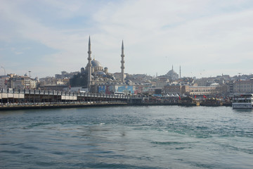 Naklejka premium Water transport in Istanbul, March 2018. Turkey.