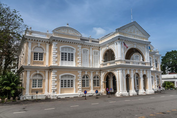 Fototapeta na wymiar The Town Hall of George Town, Penang, Malaysia