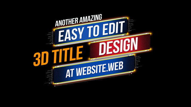 Stacked Three Bar 3D Title