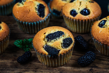 Mulberry muffin cake