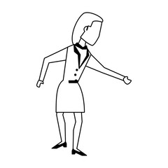 Executive businesswoman avatar in black and white