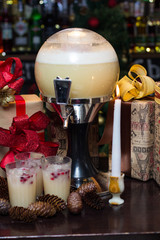 Christmas drinks, gifts and decorations