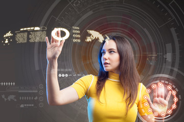 Futuristic user interface concept. Graphical User Interface. Head up Display.