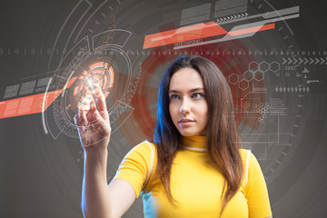 Futuristic user interface concept. Graphical User Interface. Head up Display.