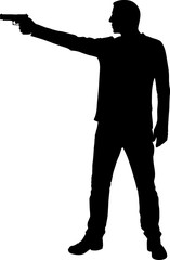 Fototapeta premium man with a gun silhouette
