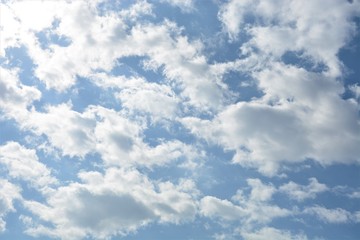 blue sky with white clouds