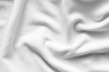 Texture of white fleece fabric