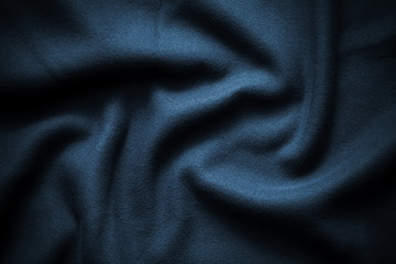 Texture of deep blue fleece