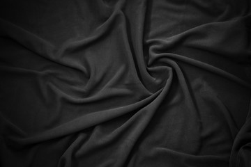 Wavy texture of black fleece