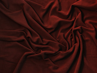 Wavy texture of deep red fleece