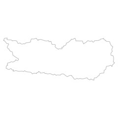 Kärnten. Map outline of the Austrian region