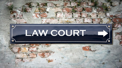 Street Sign Law Court