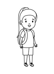 little girl kid character