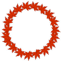 Obraz premium Vector background with red, orange, brown and yellow falling autumn leaves