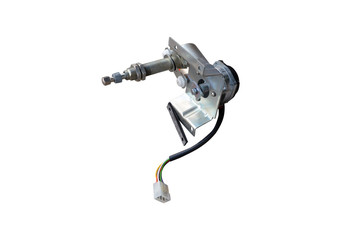 car wiper blade on isolated white background