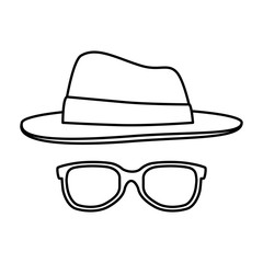 summer sunglasses with elegant hat