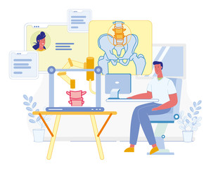 Surgeon Online Appointment Flat Vector Concept