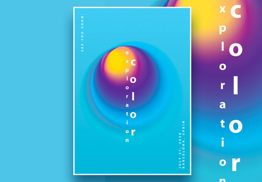 Poster Layout with Blurred Gradient Circles