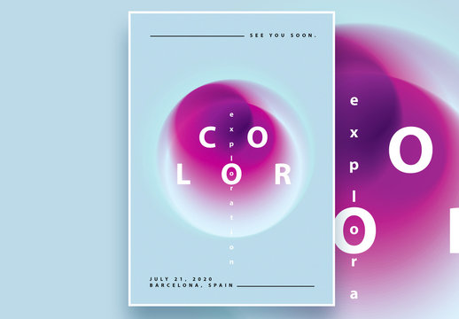 Poster Layout with Blurred Gradient Circles