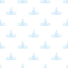 Fototapeta na wymiar White house pattern seamless vector repeat for any web design. United States of America, Washington, Capitol. Vector illustration, eps 10
